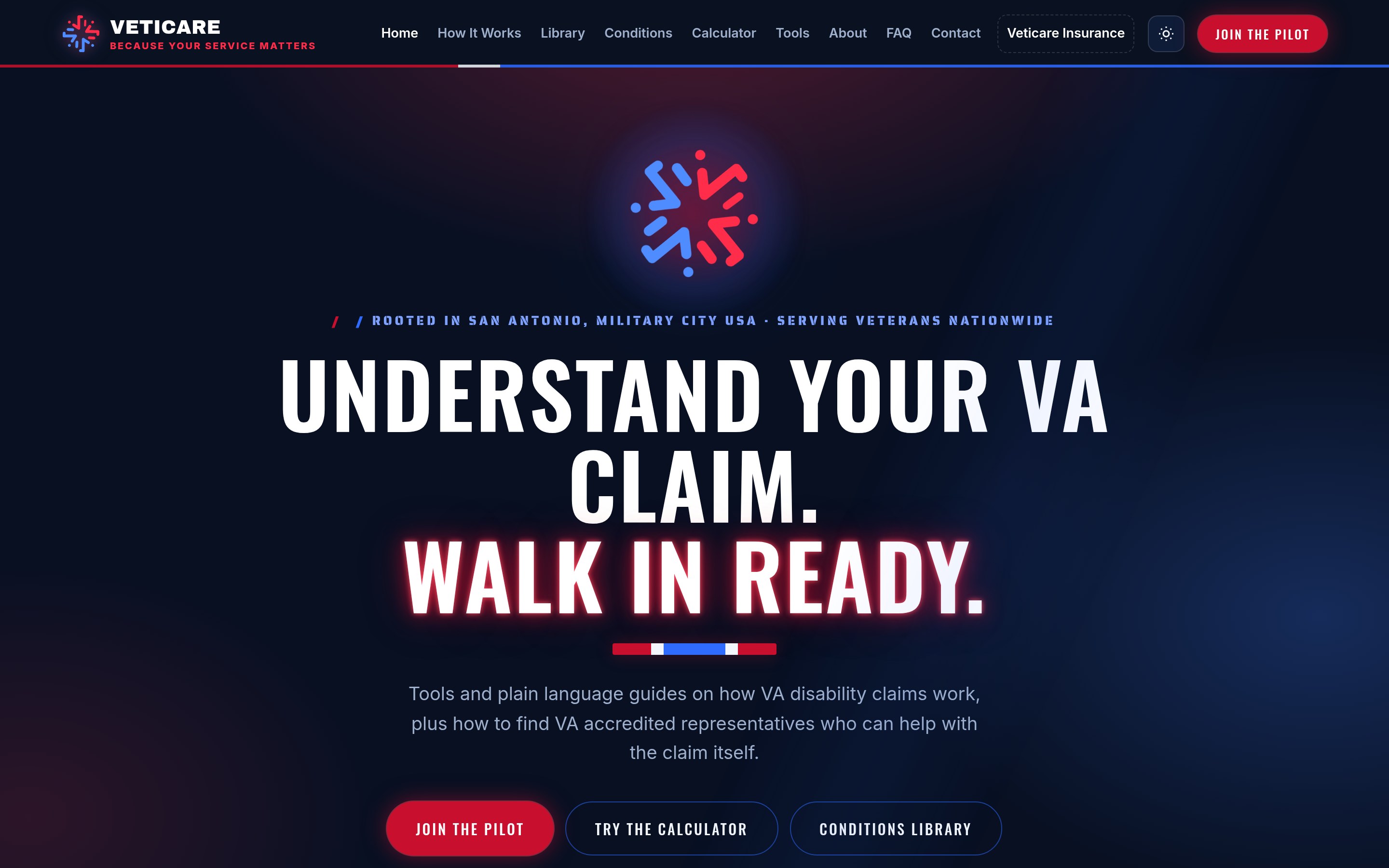 Veticare on desktop