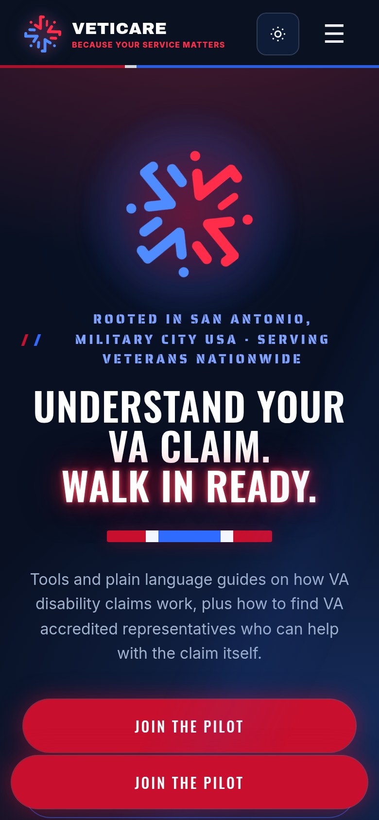 Veticare on mobile